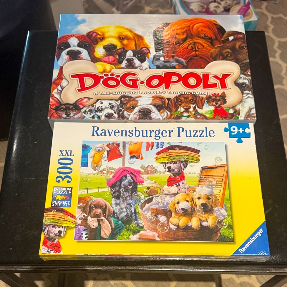 NEW Games Dog-Opoly & 300 Piece Ravensburger Puzzle Dog Lovers! 8 & 9 Year Olds
